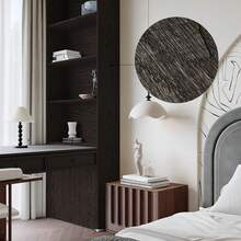 1卷深色木纹自粘墙纸，防水可移除逼真木纹贴纸，乙烯基自粘装饰贴纸，适用于橱柜台面、家具、抽屉、搁板，尺寸：15.76 x 118 英寸 - 黑棕色 - 查看 5