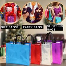 12, Mixed Color Gift Bags, Colored Large Gift Bags, Birthday Party Bags, Party Bags, Wedding Bags, Shopping Bags, Party Bags, Baby Gift Bags, Reusable Gift Bags. - 12個 - 查看 3