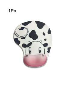 可爱卡通太空星系图案 3D 硅胶柔软耐用防滑鼠标垫带腕托适用于笔记本电脑、办公桌、男女 - 彩色 - 查看 8