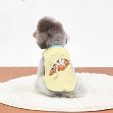 Chaleco con estampado de altavoz para mascotas, ligero para perros pequeños como schnauzer, caniche, panda en primavera y verano - Blanco - Ver 4