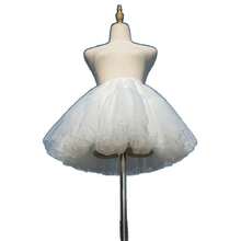 婚礼新娘短款泡泡裙衬裙，四层蓬松薄纱内衬裙，适合舞会礼服，秋季女装，情人节配饰 - 四層紗 白色 35cm - 查看 6