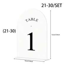 10pcs Gold Mirror Acrylic Table Numbers 1-10 With Holder, Gold Arch-Shaped Acrylic Table Sign Holder Suitable For Wedding Reception, Party, Event, Birthday