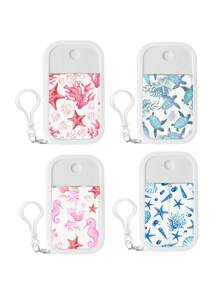 1pc Summer College Style Ocean Turtle Pattern Spray Bottle. Perfume Spray Bottle With Hook And Anti-Fall Silicone Cover, Hawaii Travel Portable Cosmetic Bottle, Makeup Spray Bottle, Birthday Gift For Family Or Friends, Holiday Gift, Suitable For 50ml