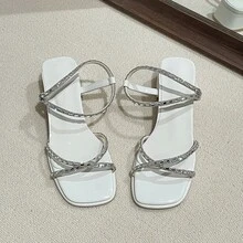 Women Heeled Sandals - 米色 - 查看 8