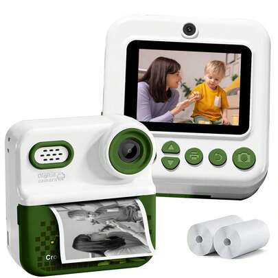 Máy ảnh kỹ thuật số 1080P dành cho trẻ em kèm giấy in ảnh tức thời, thích hợp làm quà sinh nhật cho trẻ từ 3-10 tuổi, đồ chơi vui nhộn cho bé trai và bé gái khi bắt đầu năm học mới.