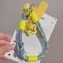2-In-1 Dual Color Phone Lanyard Wrist Strap, Star Pendant, Unisex Outdoor Hiking Portable Phone Cord