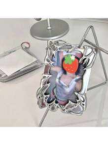 1PC Photocard Holder, Photocard Binder, Photocard Holder Keychain, Photo Card Holder, Keychain With Card, Plastic Photocard Holder Keychain, Silver Electroplate Photocard Holder, ID Card Holder School Supplies,Back To School