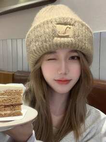 1pc Women's Chunky Knitted Hat - Hand Washable, Lightweight, Double Closable, Tassel Hat For New Year Occasions, Fashionable Winter Warm Earmuffs Autumn Accessories - Multicolor - View 6