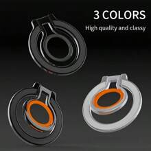 Soporte magnético para teléfono, anillo de silicona suave, protección para los dedos, argolla giratoria de 360 grados, adecuado para varias marcas y modelos de teléfonos inteligentes