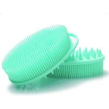 Silicone Body Brush, Exfoliating Body Scrubber, Silicone Body Scrubber Loofah, Silicone Bath Brush, Soft Exfoliating Body Bath Shower Scrubber Brush S And Adults All Kinds Of Skin(Green) - 粉色 - 查看 5