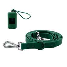 Coleira de PVC para cães com 17 opções de cores | Inclui dispensador de saco para cocô em ABS | Anti-estouro, anti-engasgo, à prova d'água, fácil de limpar | Ganchos giratórios duplos de liga de zinco, acessório para coleira anti-animais de estimação - Multicolorido - Ver 42