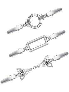 Zestaw 3 spinek do koszul w stylu vintage – spinki do tyłu swetrów, szali i kardiganów | Dekoracyjne broszki dla kobiet | Prezent dla panien młodych, miłośniczek stylu vintage, fashionistek (3 style)