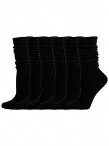 3 pares de calcetines altos de mujer gruesos y cálidos, aptos para todas las estaciones, calcetines tipo botas caídos