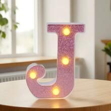 1 个 16 厘米/6.3 英寸粉色发光字母点亮您的房间，电池供电的 LED 字母灯，数字灯标志，适用于儿童房装饰、婚礼、生日派对装饰灯、家居和房间装饰字母灯、字母照明夜灯、圣诞装饰字母灯 - 深粉紅色 - 查看 22