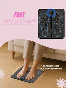 Foot Massage Mat, Electric Foot Massager Pad With 8 Massage Modes & 19 Power Levels, Foldable And Portable Design, Ideal Gift For Monther's Day, Father's Day And Your Loved Ones