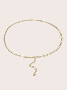 1 قطعة سلسلة خصر للنساء مزينة بصفين من الراين الذهبي، ديكور لامع فاخر، أنيق وجذاب، مناسب للفساتين والبدل والاستخدام اليومي والحفلات والمناسبات والزفاف، هدية رائعة للأصدقاء والأم والعائلة وعيد الميلاد وعيد الحب