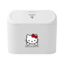 Sanrio 3pcs Hello Kitty Car Trash Can, Cute Mini Car Storage Box, Essential Car Accessory, Washable Material, Press-Open Design, Easy To Store And Use, Suitable For All Vehicle Models, Ideal For Car Organization And Storage