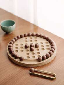 Wooden Kongming Chess - A Solitary Strategy Game With Standalone Pieces Providing Training. Independent Single Player Xiangqi Kongming Xiangqi Wooden Toy, Classic Independent Diamond Chess, Single Player Chess Board Game, Logic Thinking Training, Relaxing Toy With Storage