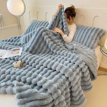 1 pezzo Coperta morbida e calda in pile a righe, coperta multifunzionale per Natale, adatta per letto, divano, viaggio, ufficio, camera da letto, decorazione della casa, per tutte le stagioni, regalo perfetto per amici e famiglia per Ognissanti