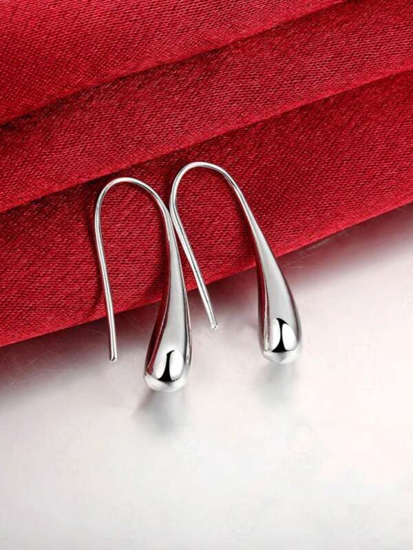 1 stuk 925 sterling zilveren waterdruppel hangers hoepel oorbellen voor vrouwen bruiloft feest luxe mode sieraden 2025 kerstcadeau