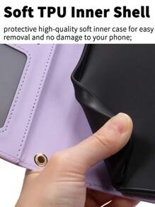 AWQUER Funda de cartera con tapa para celular Galaxy A56, A36, A26, A16, A06, A55, A35, A25, A15, A05, A54, A34, A24, A14, A04, A73, A53, A33, A23, A13, A52, A32, A12, A71, A51, A21, A70, A50, A40, A30, A20, A20E, A10, S, A10E, S25, Edge, S24, S23, S22, S21, S20 FE, S10, Note 20 Ultra, 10 Plus, 16E, 16, 15, 14, 13, 12, Mini, 11 Pro, X, XS Max, XR, 8, 7, 6 Plus, SE 2020, 2022, con ranuras para tarjetas de crédito