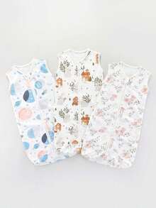 1pc Infant Sleeveless Printed Lightweight Sleep Sack, Spring/Summer - Suitable for 0-6 Months - View 2