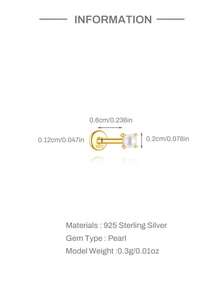 1件 2mm/3mm/4mm 金色珍珠耳釘，925純銀珍珠耳軟骨平背耳環，低過敏性，女性完美禮物，適合日常穿戴/派對/週年紀念 - 金色 - 查看 14