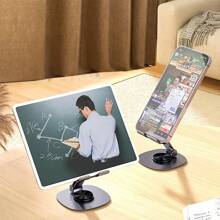 1 suport ergonomic pliabil, suport universal pliabil multifuncțional rotativ din aliaj de aluminiu pentru telefoane mobile și tablete, suport cu clip reglabil, confortabil și stabil, perfect pentru Android și cititoare electronice