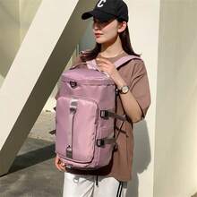 Fashionable Travel Fitness Bag, Swimming Sports Bag, Outdoor Camping Luggage Bag, Business Trip Short Travel Outdoor Training Handbag, Can Hold Shoes, Multiple Color Options - 黑色 - 查看 2
