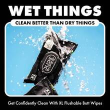DUDE Wipes Flushable Wipes 3 Pack 144 Wipes Shea Butter Smooth With Vitamin E Aloe Septic And Sewer Safe - Khử mùi - Xem 5