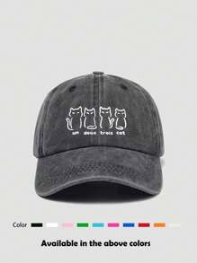 1 件男女通用复古做旧印花棒球帽，遮阳帽爸爸帽，适合日常佩戴、徒步旅行、钓鱼、服装搭配