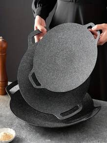 4-Piece Set, Non-Stick Cast Iron Frying Pan - Cast Iron Wok - Non-Stick Skillet + 3 PiecesCooking Set, Easy To Clean | Outdoor Cookware - Outdoor Camping - Picnic - Cooking Utensils. Picnic Set, Outdoor Cooking Set. - Multicolor - View 1