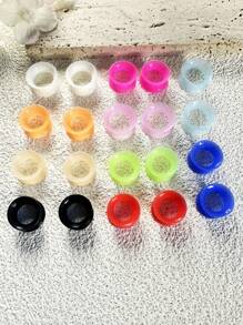 20pcs 9mm Thin Flared Silicone Ear Gauges, Punk Style Piercing Jewelry, Minimalist Fashion Ear Plugs - Speaker Silicone Ear Amplifier - View 3