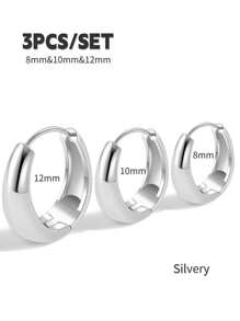 3 Pcs Set Small Gold Hoops Huggie Earrings For Women, 14K Gold Plated Dainty Cartilage Earring Hypoallergenic Hoop Earrings Set For Multiple Piercing Jewelry