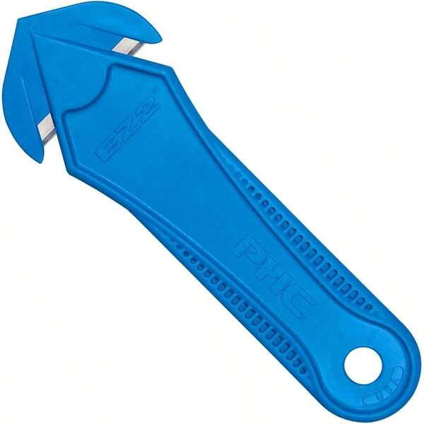 EZ2 Two Sided Disposable Concealed Blade Safety Cutter With Bladeless Tape Splitter,  Safe And Efficient Cutting For Boxes,  Shrink Wrap,  Plastic Strapping,  And Twine