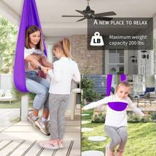 1 stuk sensorische schommel voor kinderen en volwassenen, knuffelschommel voor binnen en buiten, schommelstoel in de vorm van een hangmat voor kinderen, ideaal als cadeau voor een kinderdagverblijf (afmetingen: 150*280 cm)