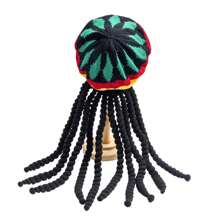 Europäischer und amerikanischer Woll-Perückengeflecht-Baskenmütze, gehäkelte Jamaika Regenbogen-Mütze, Halloween Reggae zerzausten Geflecht-Hut, Cos gefälschter geflochtener Baskenmütze, Jamaika Reggae Hut, Halloween Männer Baskenmütze Perücke