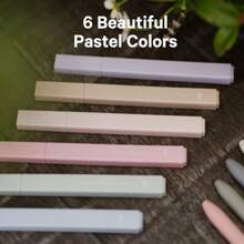 No Bleed Highlighter 6 Pcs Chisel Tip Muted Pastel Color Pastel Highlighter Set Aesthetic Bible Study Supplies Bible Highlighter