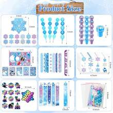 216Pcs Frozen School Stationery Party Favors Winter Snowflake Themed Classroom Gift Reward Prizes Bulk For Students Holiday Frozen Birthday Goodie Bag Stuffers Pinata Filler - 24 - Xem 3