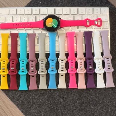 20mm 22mm Silicone Watch Bands Compatible With Samsung Galaxy Watch 7 Band FE/5 Pro/6/4 Classic 44mm 40mm Compatible With Galaxy Watch Active 2 Bands Compatible With Galaxy Watch 3 45mm Band/ Compatible With Galaxy Watch 46mm/Gear S2/S3 Frontier Wristband For Men Women / Compatible With Galaxy 42mm/ Compatible With Galaxy Watch 4 Watch Bands