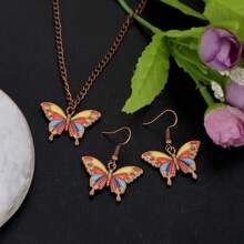 Butterfly Necklaces For Women Dainty Butterfly Charm Earrings Butterfly Pendant Necklace Jewelry Set Butterfly Gifts For Women