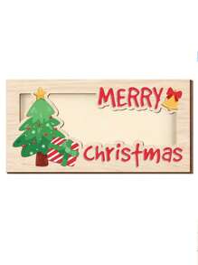 1 pièce/3 pièces Porte-monnaie de Noël, porte-monnaie en bois unique et charmant pour les cadeaux de Noël, ornements de bureau, décorations de fête de Noël, cadeaux surprises idéaux pour l'argent, décoration de festival à la maison