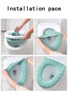 1 buc. Husă universală pentru scaun de toaletă cu model creativ de dovleac, pernă lavabilă pentru toaletă, decor pentru baie