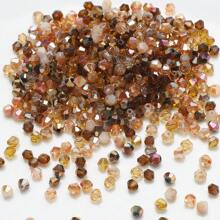 1 pachet de 500 de mărgele mini de cristal de 2 mm, mărgele de sticlă multicolore, mărgele fațetate colorate împrăștiate pentru confecționarea bijuteriilor DIY (brățări, coliere, cercei)