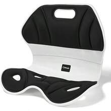 Back Support Chair, Ergonomic Back Support, Back Tailbone Pain Relief Seat Perfect For Offi Desk Chair Ome - Deep+Black - View 3