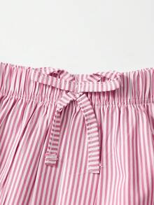3pcs/Set Autumn New Teen Fashion Striped Shirt With Camisole And Straight Leg Pants Set