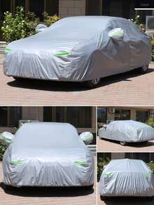 Funda Cubierta Auto Grande 4.9m Anti-sol Polvo Viento 3XL ,Funda Sedan Cubierta Auto Coche Protector Impermeable 4.9m - Gris Claro - Ver 7