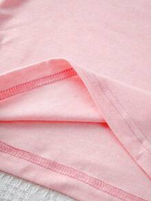 Mermaid Sardine Summer Social Club, Women Casual Crew Neck Short Sleeve T-Shirt Back To School Season - Baby Pink - View 4