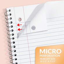 Spiral Notebooks, 12 Pack, 1-Subject, College Ruled Paper, 8" X 10-1/2", 70 Sheets Per Notebook, Assorted Pastel Colors Spiral Notebooks For School,8710170 - Multicolor - View 6