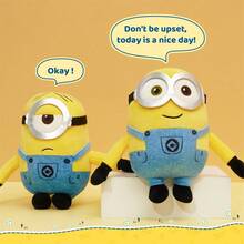 Miniso Despicable Me Minions Stuart Plush Toy Fluffy Soft Stuffed Animal Doll Throw Pillow Perfect For Home Bedroom Decor & Birthday Gifts 23cm/9inch - Yellow Blue - View 8